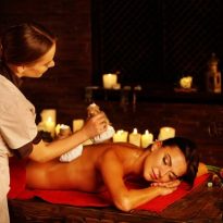 Herbal hot compress massage